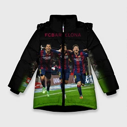 Куртка зимняя для девочки Barcelona6, цвет: 3D-черный