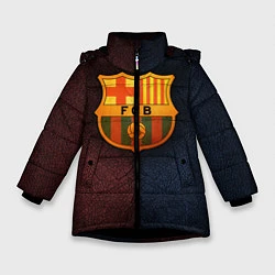 Куртка зимняя для девочки Barcelona8, цвет: 3D-черный