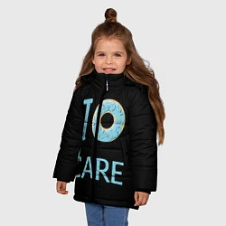 Куртка зимняя для девочки I Donut care, цвет: 3D-черный — фото 2