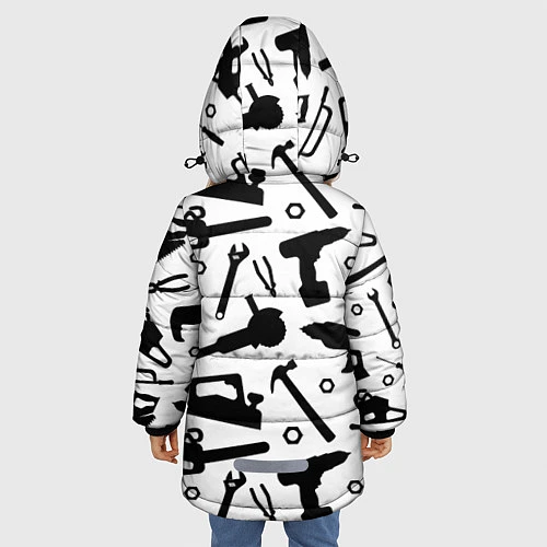 Зимняя куртка для девочки Строитель 7 / 3D-Светло-серый – фото 4