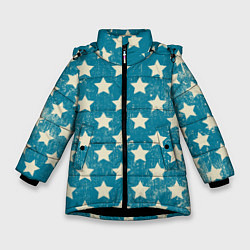 Куртка зимняя для девочки Звездомания, цвет: 3D-черный