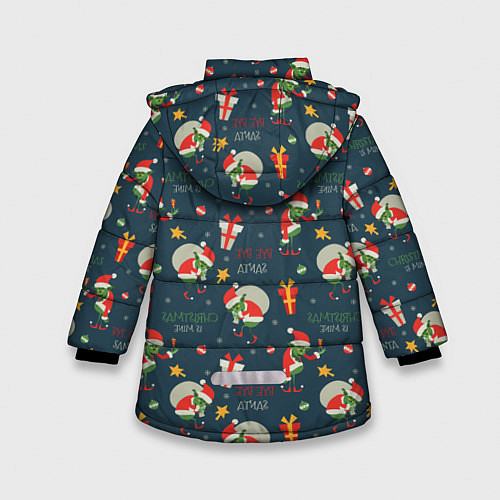 Зимняя куртка для девочки Гринч / 3D-Красный – фото 2