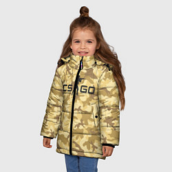 Куртка зимняя для девочки CS GO: Dust, цвет: 3D-черный — фото 2