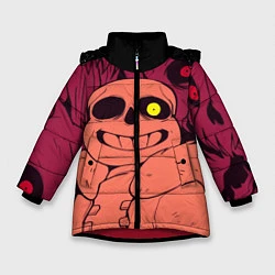 Куртка зимняя для девочки Sans Undertale, цвет: 3D-красный
