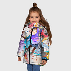 Куртка зимняя для девочки Герои подземелья, цвет: 3D-черный — фото 2