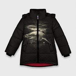 Куртка зимняя для девочки Cosmic Shark, цвет: 3D-красный