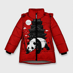 Куртка зимняя для девочки Panda Warrior, цвет: 3D-светло-серый