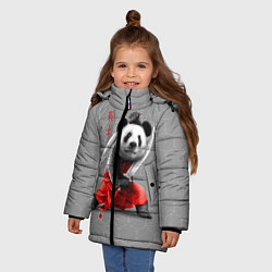 Куртка зимняя для девочки Master Panda, цвет: 3D-черный — фото 2