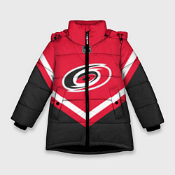 Куртка зимняя для девочки NHL: Carolina Hurricanes, цвет: 3D-черный