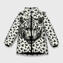 Куртка зимняя для девочки Tiger Dreams, цвет: 3D-черный