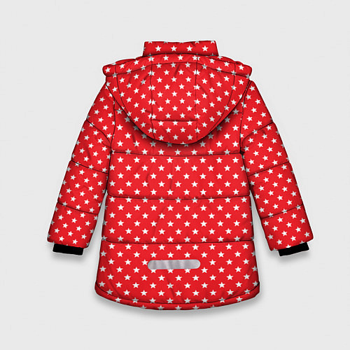 Зимняя куртка для девочки Панда пилот / 3D-Красный – фото 2