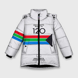 Куртка зимняя для девочки VHS E-120, цвет: 3D-черный