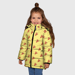 Куртка зимняя для девочки Рай пиццы, цвет: 3D-светло-серый — фото 2