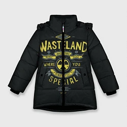 Куртка зимняя для девочки Come to Wasteland, цвет: 3D-черный