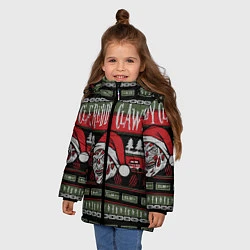 Куртка зимняя для девочки Freddy Christmas, цвет: 3D-черный — фото 2