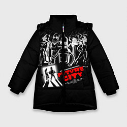 Куртка зимняя для девочки Future City, цвет: 3D-черный