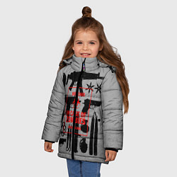 Куртка зимняя для девочки Арсенал против зомби, цвет: 3D-черный — фото 2