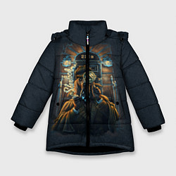 Куртка зимняя для девочки Baker Street 221B, цвет: 3D-черный