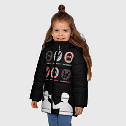 Куртка зимняя для девочки Twenty one pilots, цвет: 3D-черный — фото 2