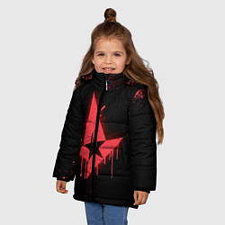 Куртка зимняя для девочки Astralis: Black collection, цвет: 3D-светло-серый — фото 2