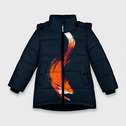 Куртка зимняя для девочки Хитрая лисичка, цвет: 3D-черный