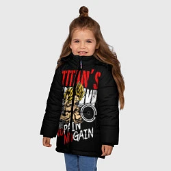 Куртка зимняя для девочки Titans Gym, цвет: 3D-светло-серый — фото 2