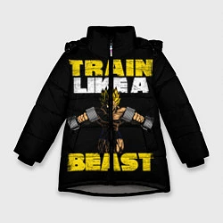 Куртка зимняя для девочки Train Like a Beast, цвет: 3D-светло-серый