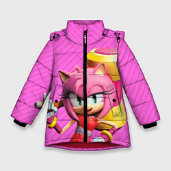 Куртка зимняя для девочки Amy Rose, цвет: 3D-красный