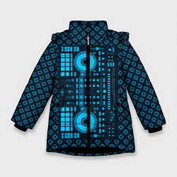 Куртка зимняя для девочки DJ Vinyl, цвет: 3D-черный