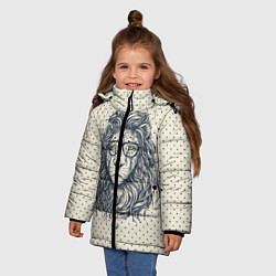 Куртка зимняя для девочки SWAG Lion, цвет: 3D-черный — фото 2