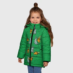 Куртка зимняя для девочки Боевая морковь, цвет: 3D-черный — фото 2