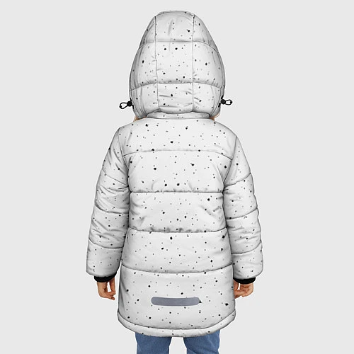 Зимняя куртка для девочки Обезьяна в наушниках / 3D-Светло-серый – фото 4