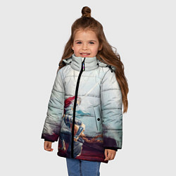 Куртка зимняя для девочки Ясуо, цвет: 3D-черный — фото 2