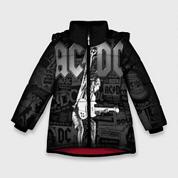Куртка зимняя для девочки AC/DC: Rock You, цвет: 3D-красный