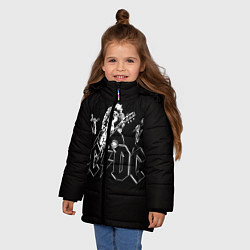 Куртка зимняя для девочки AC/DC: Mono, цвет: 3D-черный — фото 2