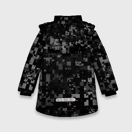 Зимняя куртка для девочки ВМФ: Служу России / 3D-Красный – фото 2