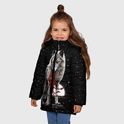 Куртка зимняя для девочки Серый волк, цвет: 3D-светло-серый — фото 2