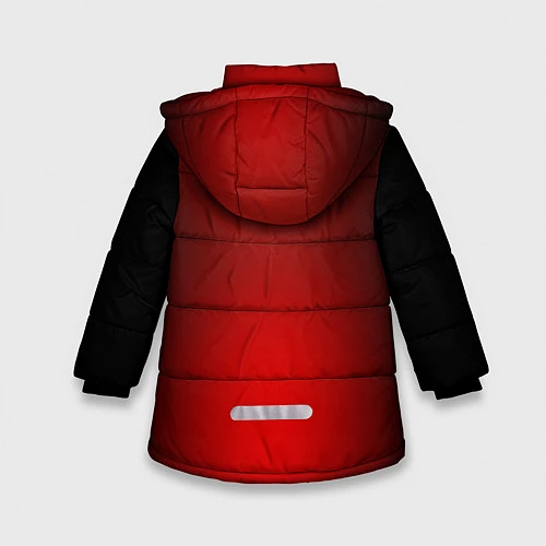 Зимняя куртка для девочки Led Zeppelin: Red line / 3D-Красный – фото 2