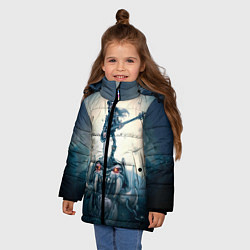 Куртка зимняя для девочки Motorhead Guitarist, цвет: 3D-светло-серый — фото 2