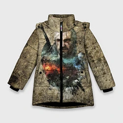 Куртка зимняя для девочки Ведьмак Геральт, цвет: 3D-черный