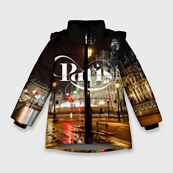 Куртка зимняя для девочки Night Paris, цвет: 3D-светло-серый