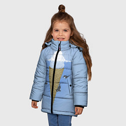 Куртка зимняя для девочки Мороженое, цвет: 3D-черный — фото 2