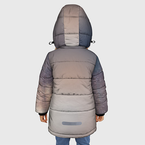 Зимняя куртка для девочки Лисьи глазки / 3D-Светло-серый – фото 4
