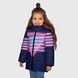 Куртка зимняя для девочки Неон, цвет: 3D-черный — фото 2