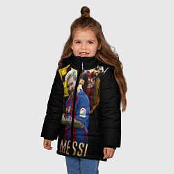 Куртка зимняя для девочки Messi Star, цвет: 3D-светло-серый — фото 2