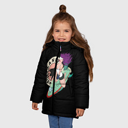 Куртка зимняя для девочки Leela Express, цвет: 3D-черный — фото 2