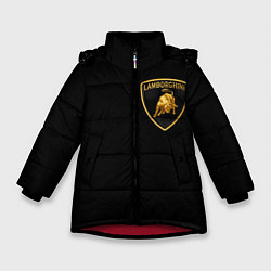 Куртка зимняя для девочки Lamborghini, цвет: 3D-красный