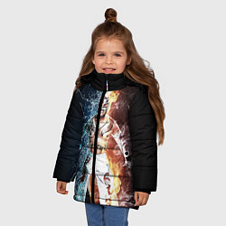 Куртка зимняя для девочки Рей Мистерио, цвет: 3D-черный — фото 2