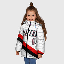 Куртка зимняя для девочки Portland Trail Blazers 0, цвет: 3D-черный — фото 2