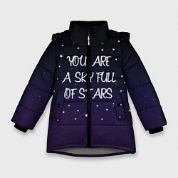 Куртка зимняя для девочки Coldplay: Night Sky, цвет: 3D-светло-серый